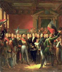 Het Voorlezen van de Verklaring van Afgevaardigden, 1830 door Baron François Pascal Simon Gérard